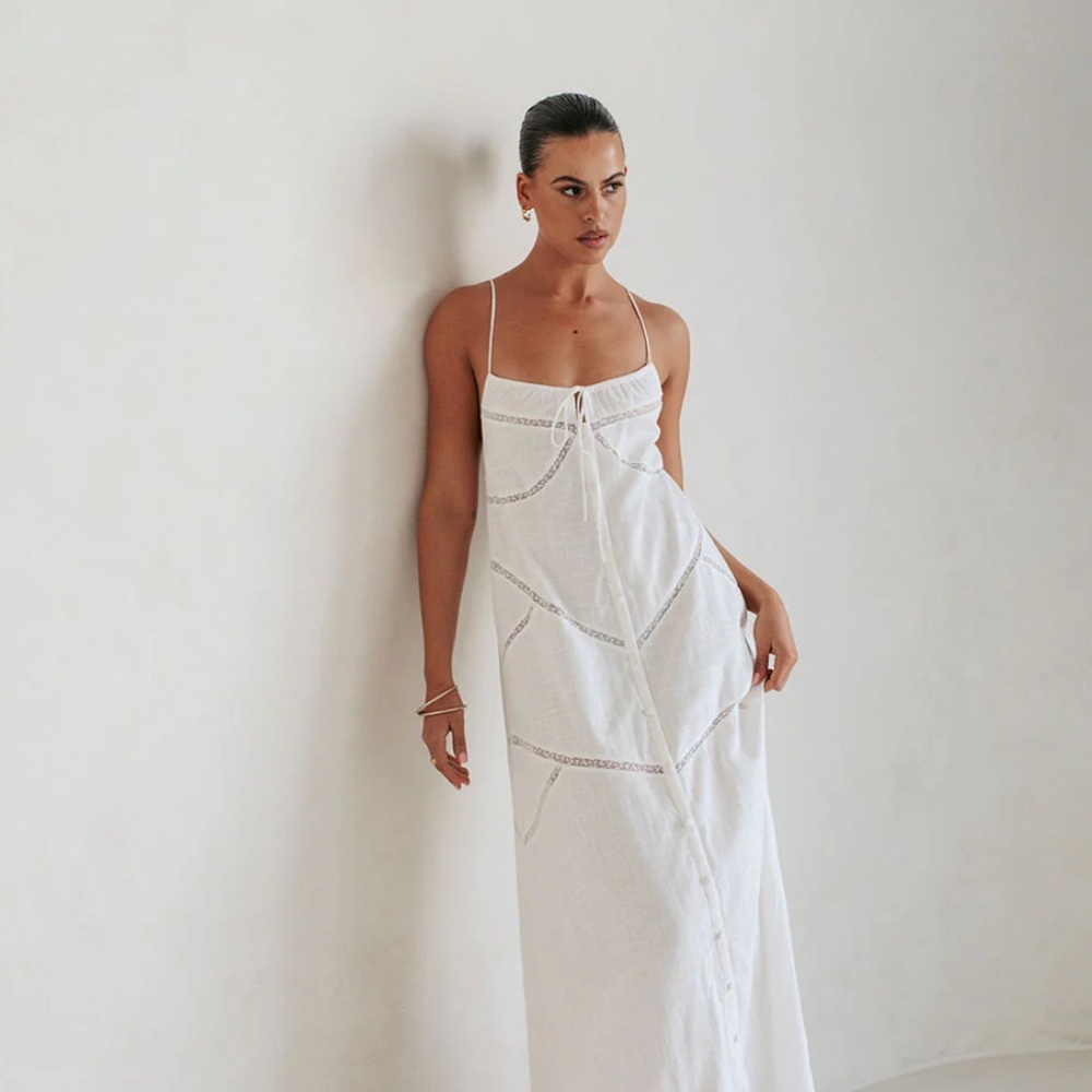 Sabo Skirt White Maxi Dress - Sammi
